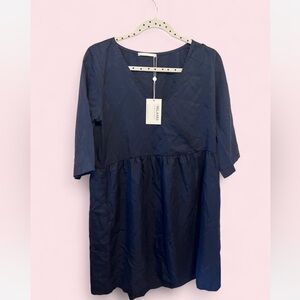 Navy Blue Midi Dress